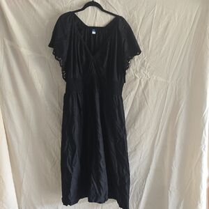 Old Navy Black Midi Dress